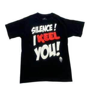 Jeff Dunham Shirt Mens Medium M Black Silence I Keel You Short Sleeve